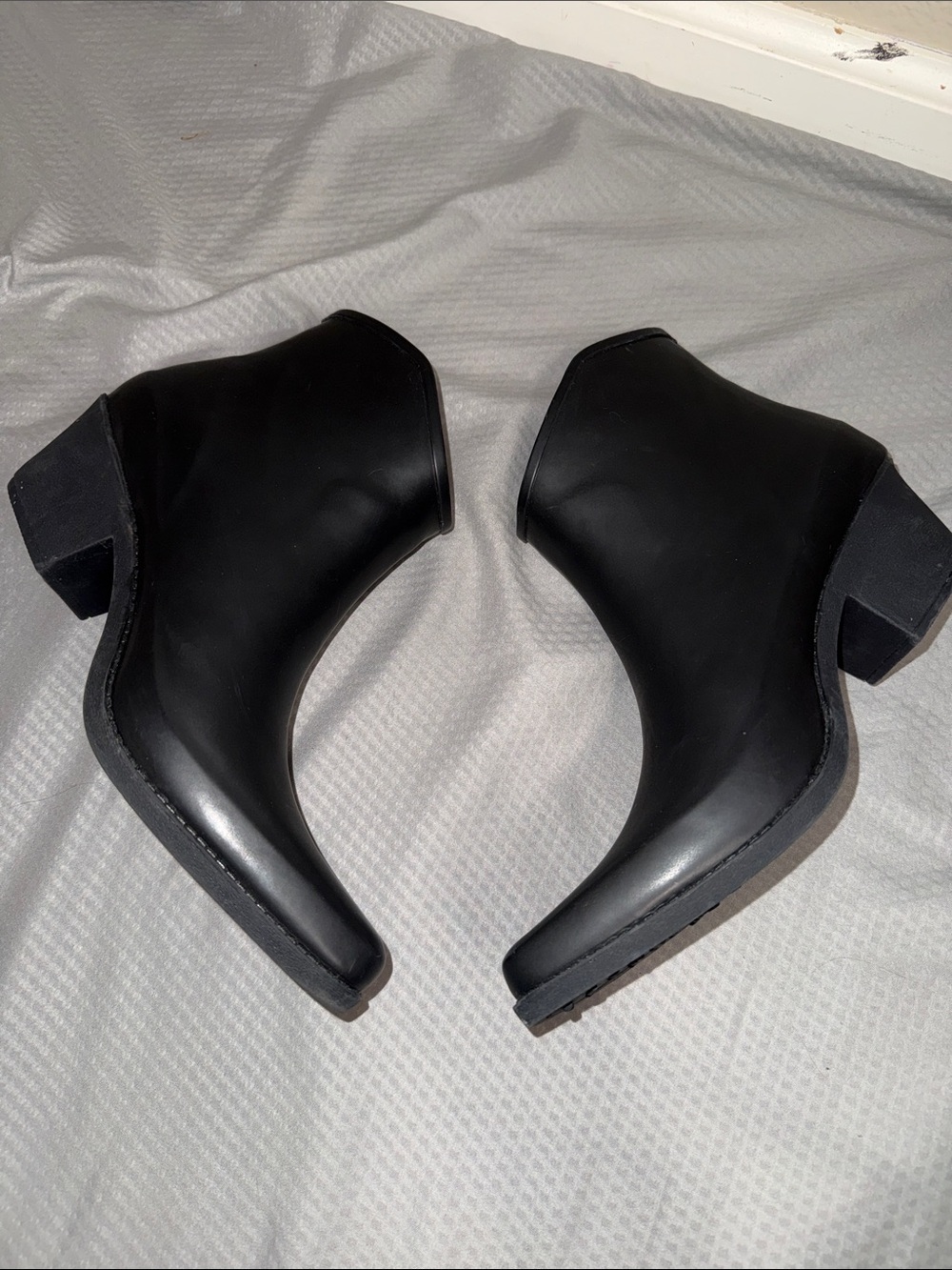Nomad Women's Black Wrangler Cowboy Ankle Rubber Rain Boots Sz 10, Like New - Picture 8 of 15